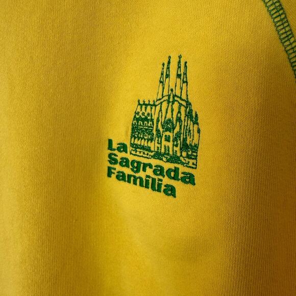 NWOT Made Some Souvenirs Sagrada Familia Sweatshirt Yellow Size XS - Picture 3 of 10